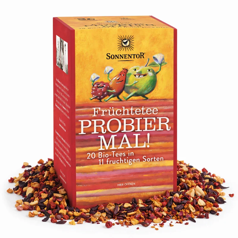Sonnentor Bio Früchtetee - Probier Mal - 20 Tees in 11 Sorten (47g)