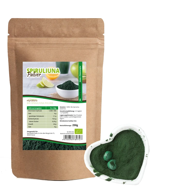 Mynatura Bio Algen Set - Dulse Flocken - Chlorella Pulver - Spirulina Pulver