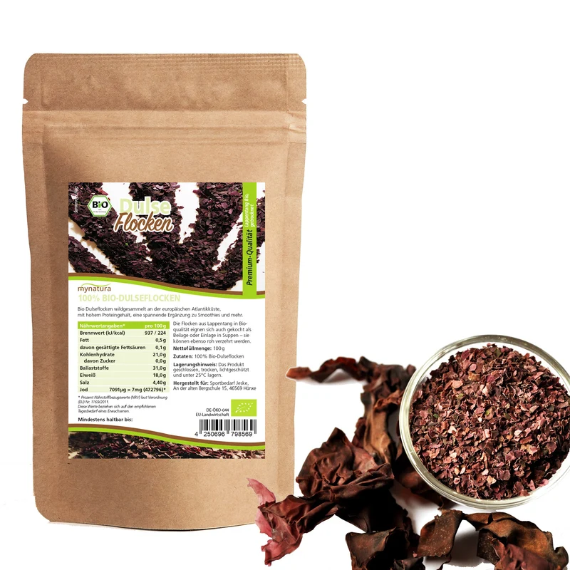 Mynatura Bio Algen Set - Dulse Flocken - Chlorella Pulver - Spirulina Pulver
