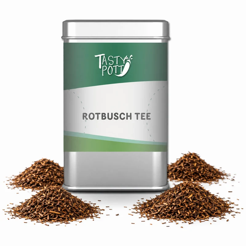 Rotbuschtee - milder Rooibos Tee - 50g Dose von Tasty Pott