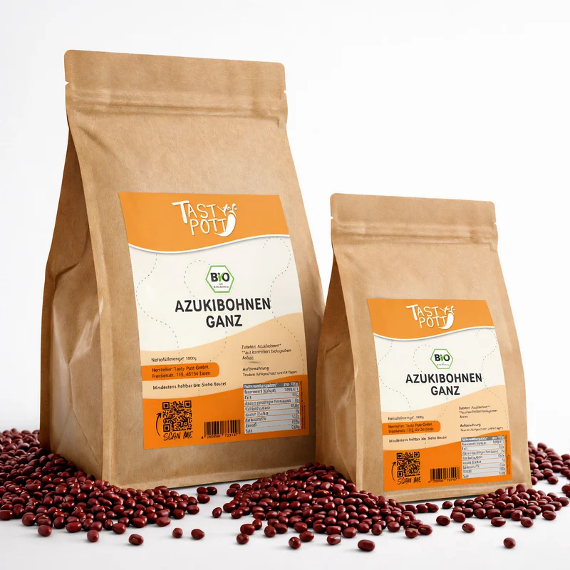 Tasty Pott Bio Azukibohnen ganz - 1kg - im Beutel