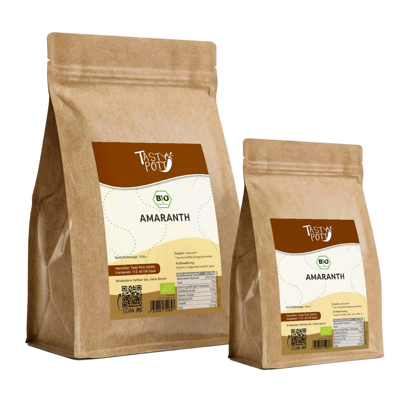 Tasty Pott Bio Amaranth Vollkorn - 1kg Beutel