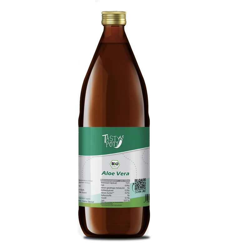 Tasty Pott Bio Aloe Vera Direktsaft 1L Flasche