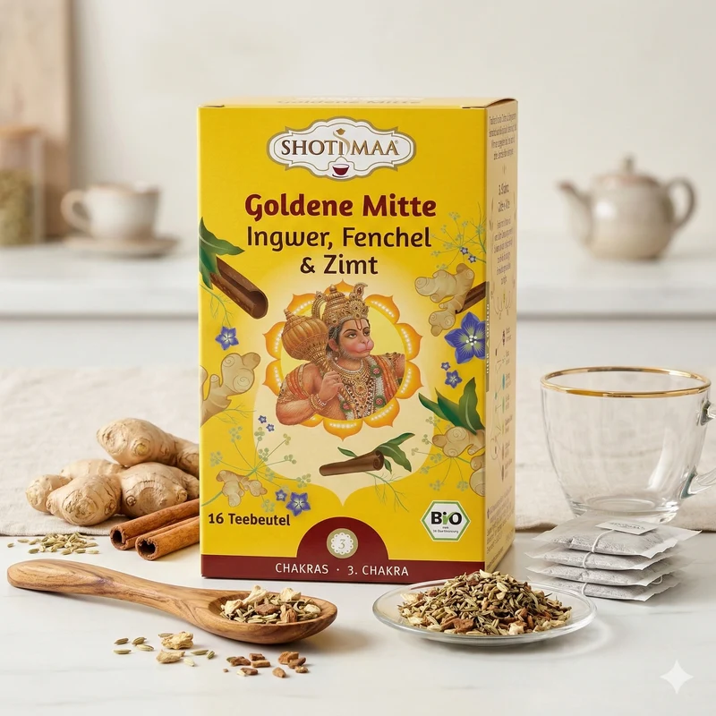 Shoti Maa Bio Ayurveda-Tee - Goldene Mitte - Ingwer, Fenchel & Zimt - 32g