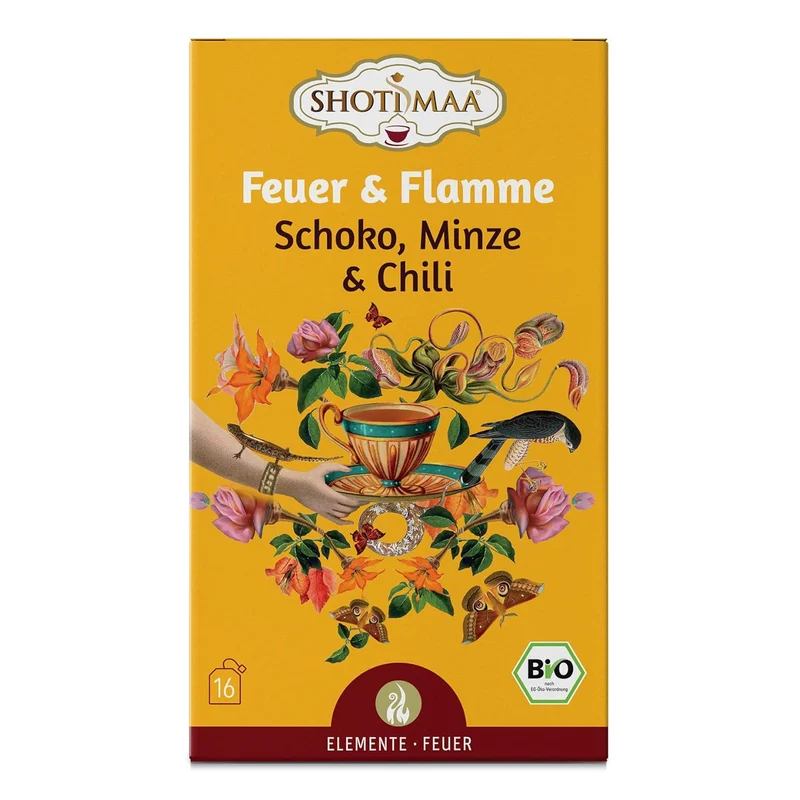 Shoti Maa Bio Ayurveda-Tee - Feuer & Flamme - Schoko, Minze & Chili 32g