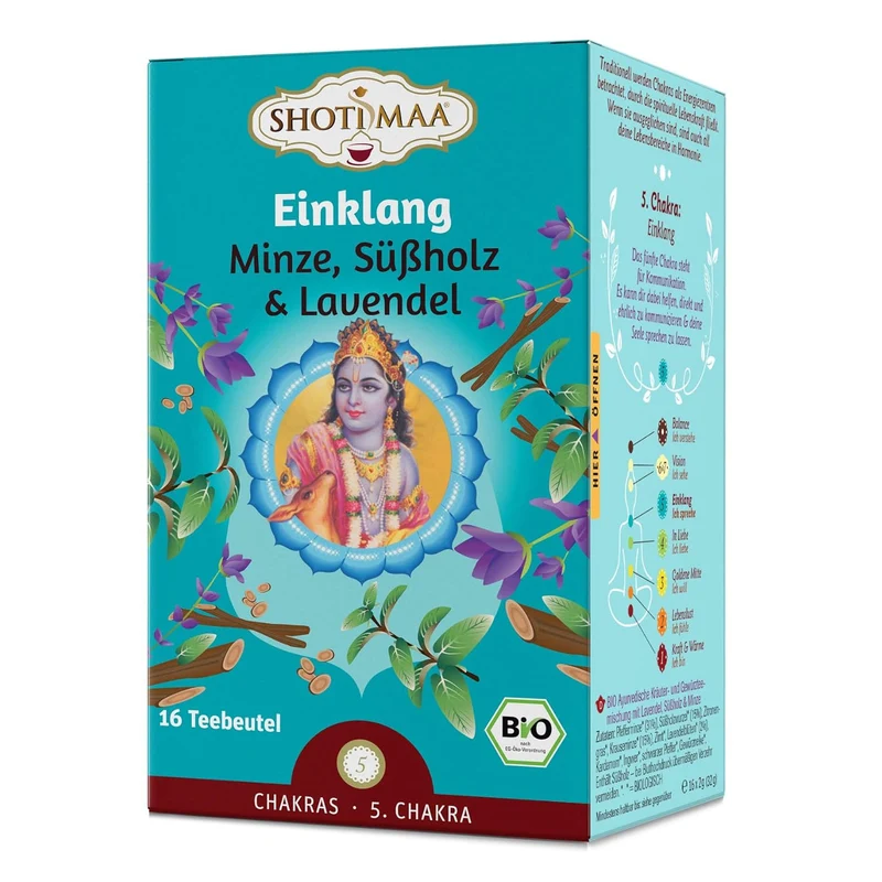 Shoti Maa Bio Ayurveda Tee - Einklang - Mit Minze Süßholz Lavendel 32g
