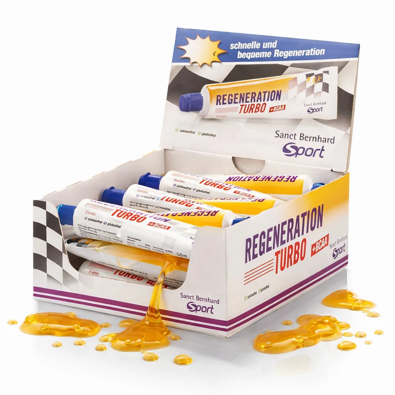Sanct Bernhard Sport Regenerationsturbo + BCAA Box mit 18 Tuben