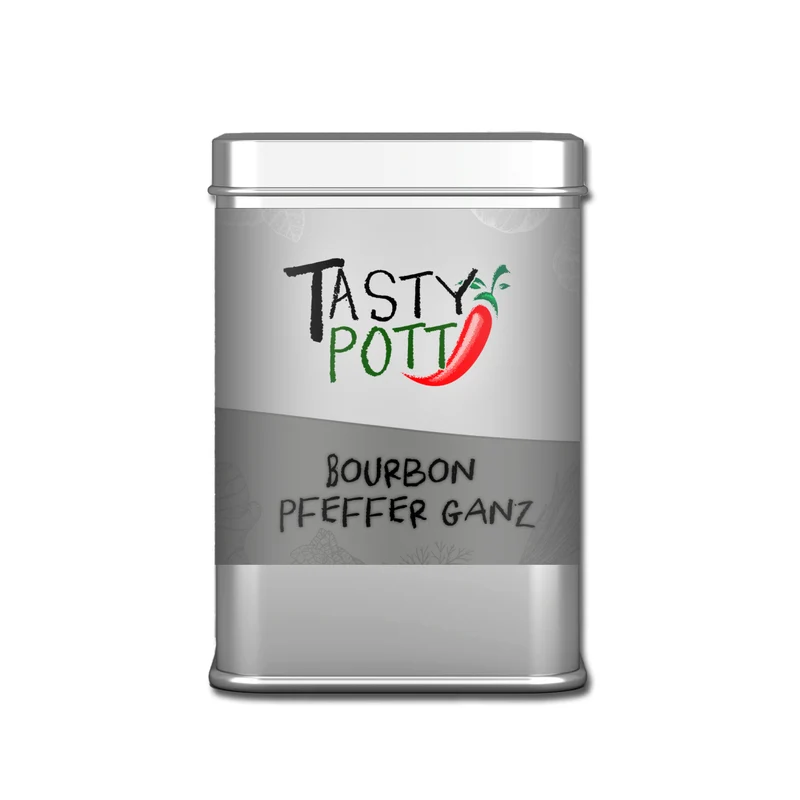 Tasty Pott Bourbon Pfeffer - schwarz, ganz 50g