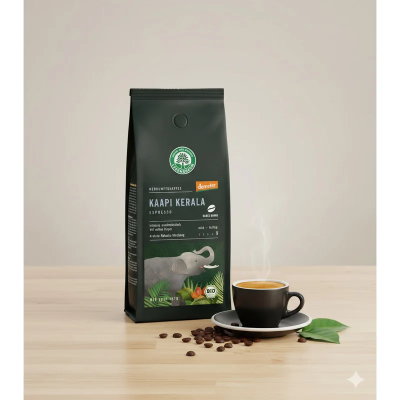 Lebensbaum Bio Espresso Kaapi Kerala Bohne demeter - 3x250g