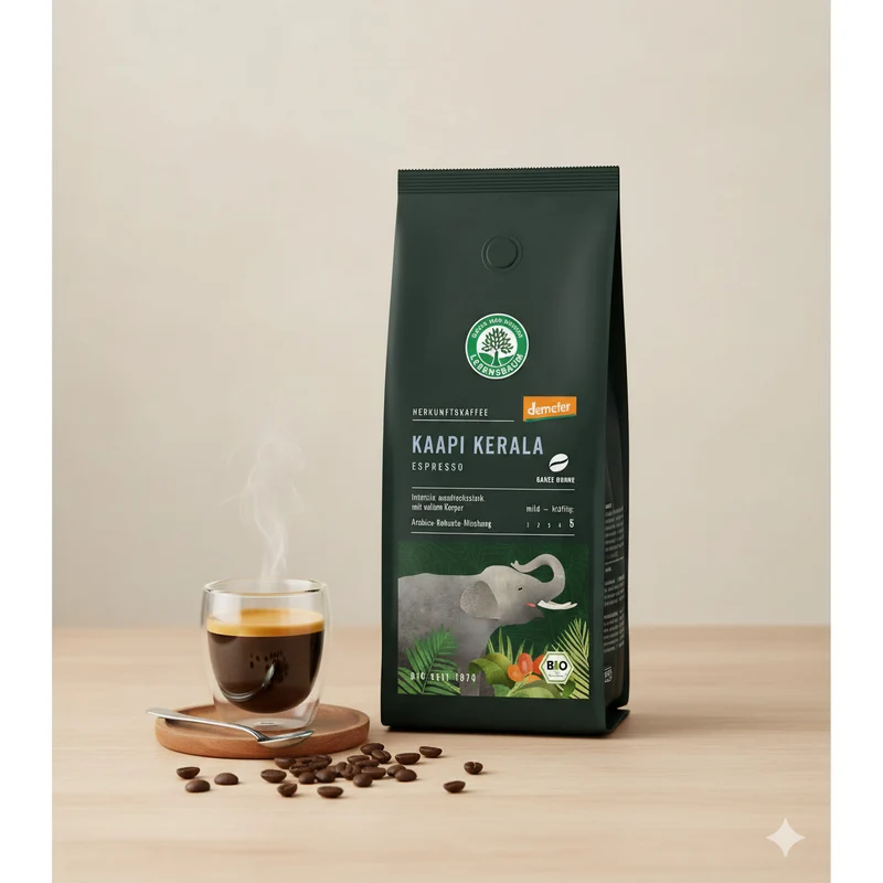 Lebensbaum Bio Espresso Kaapi Kerala Bohne demeter - 3x250g