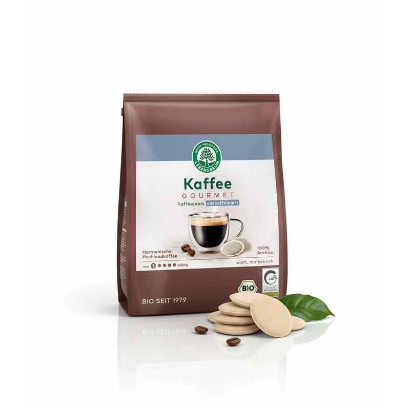 Lebensbaum Bio Gourmet Caffè Crema Pads entkoffeiniert - 126g