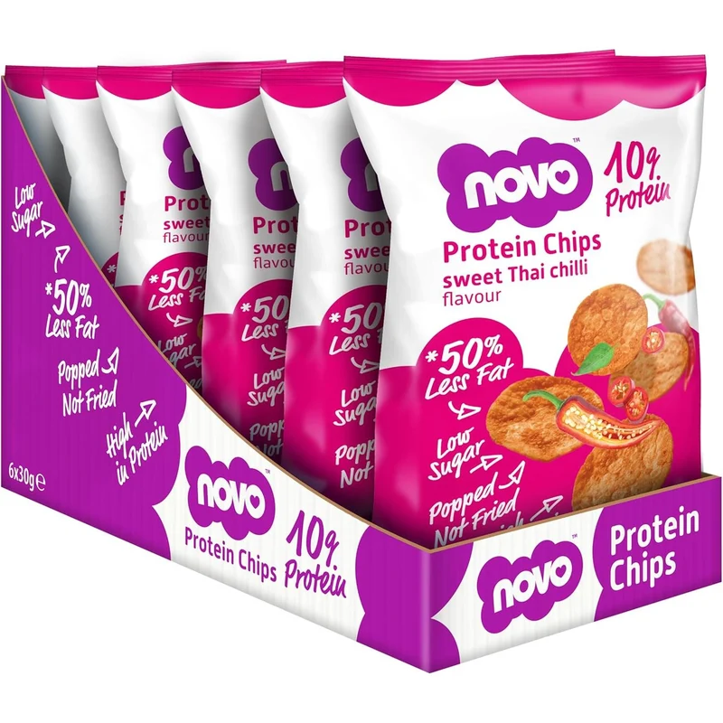 Protein Chips 6 x 30g Beutel von Novo