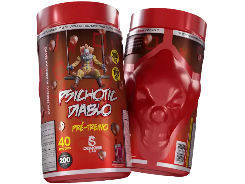 PRÉ - TREINO PSICHOTIC DIABLO FRUTAS VERMELHAS 200G - DEMONS LAB
