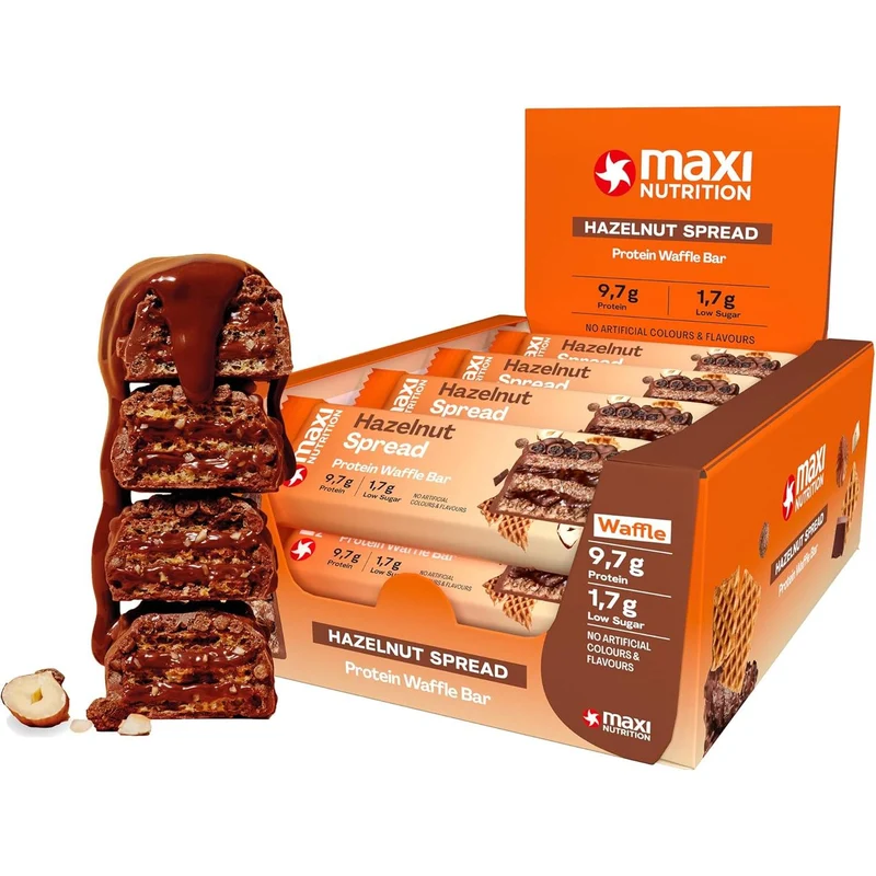 Protein Waffle Bar 12 x 39g Riegel von Maxi Nutrition