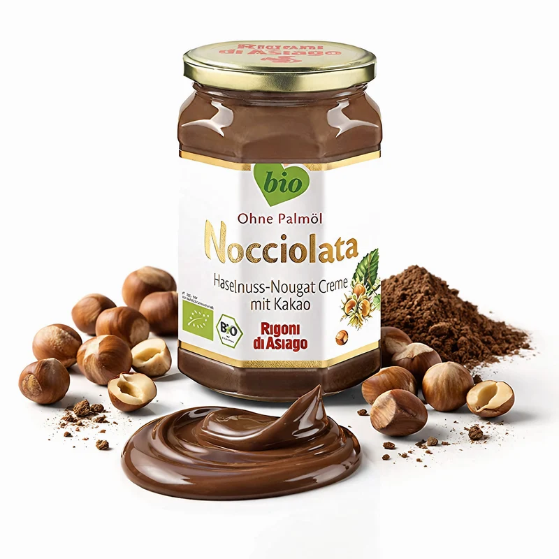 Rigoni di Asiago Nuss Nougat Creme, Haselnusscreme mit Kakao (6x250g)