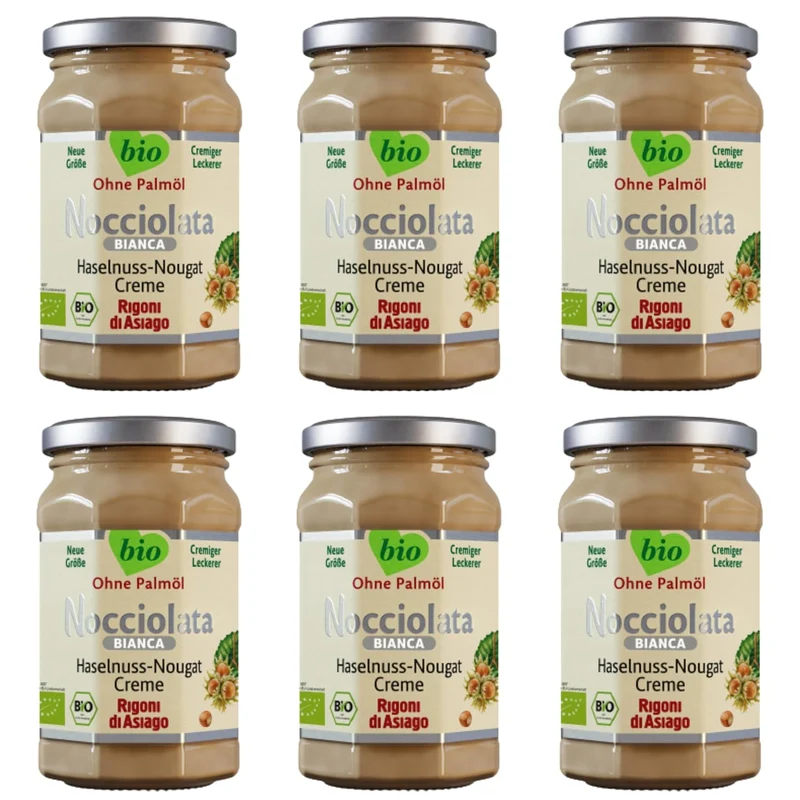 Rigoni di Asiago Nocciolata - weiße Schokolade, Haselnusscreme (6x250g)
