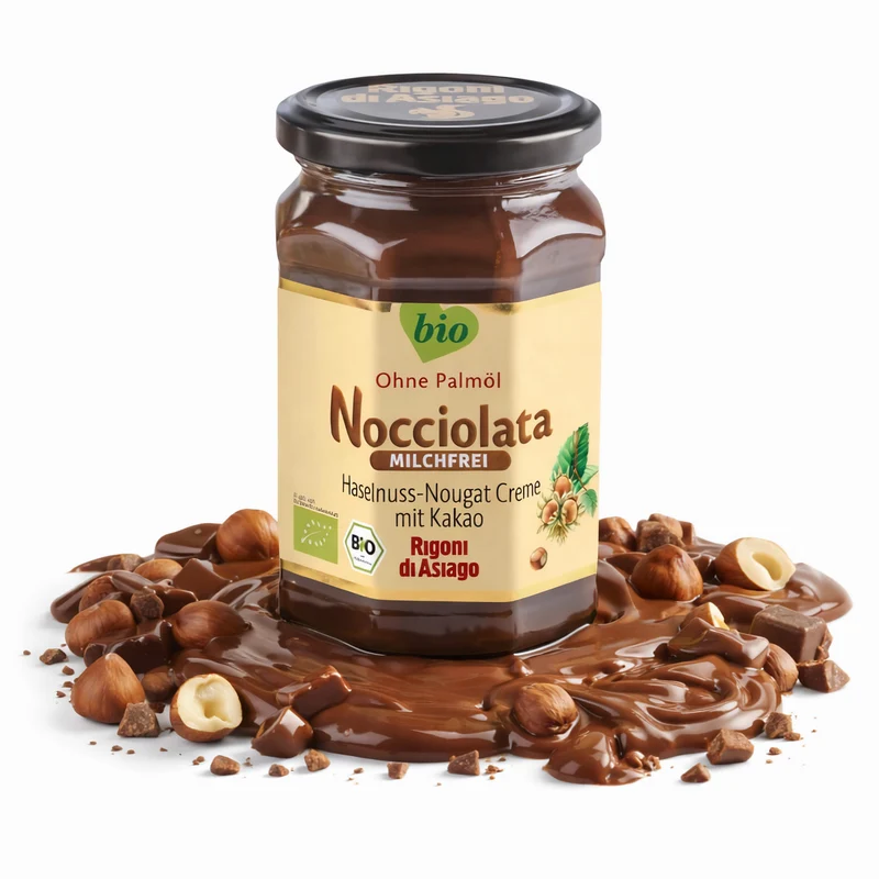 Rigoni di Asiago Nocciolata - Milchfreie - Bio Haselnusscreme ohne Palmöl (6x250g)