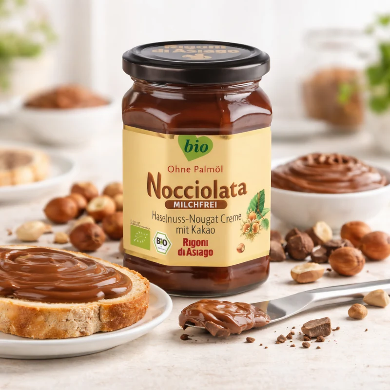 Rigoni di Asiago Nocciolata - Milchfreie - Bio Haselnusscreme ohne Palmöl (6x250g)