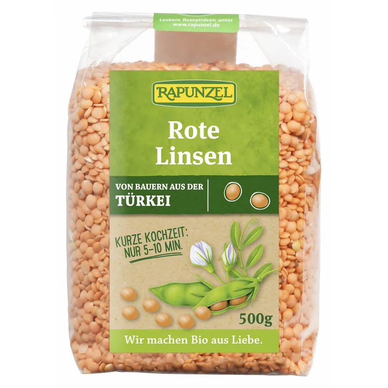 Rapunzel Bio Linsen, rot, 500g