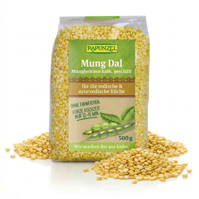 Rapunzel Bio Mung Dal Mungbohnen halb geschält - 500g