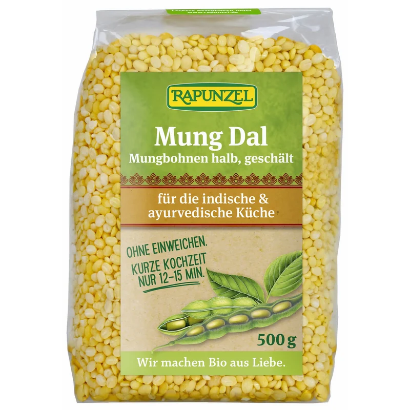 Rapunzel Bio Mung Dal Mungbohnen halb geschält - 500g