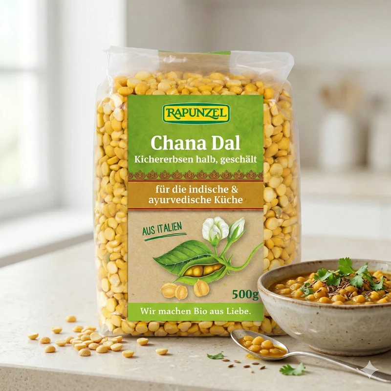 Rapunzel Bio Chana Dal Kichererbsen halb geschält - 500g
