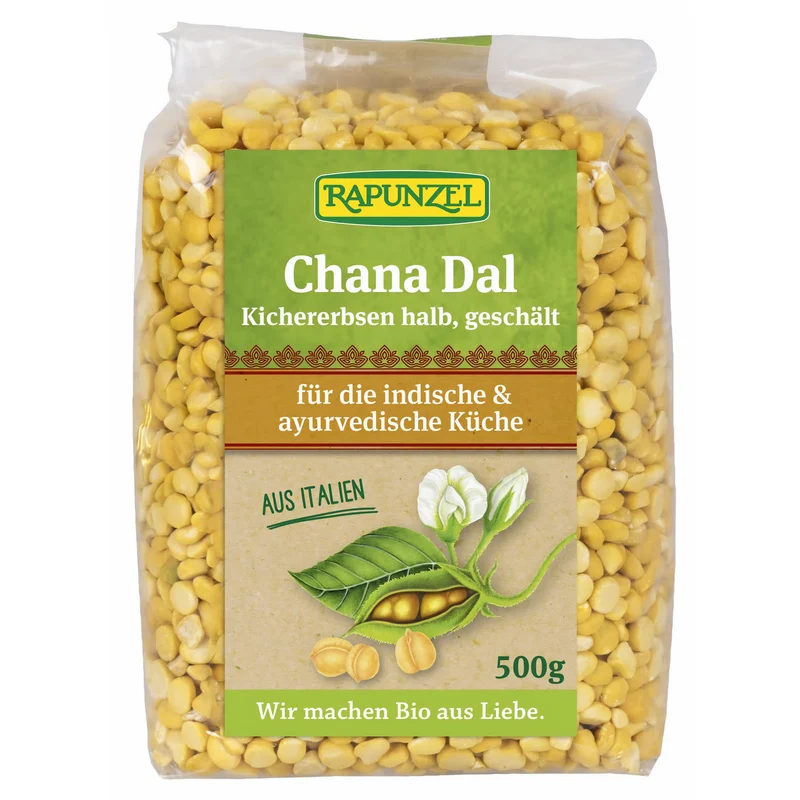 Rapunzel Bio Chana Dal Kichererbsen halb geschält - 500g