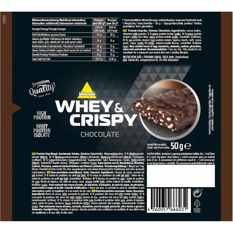 Inko X-Treme Whey & Crispy Box 24x 50g Riegel