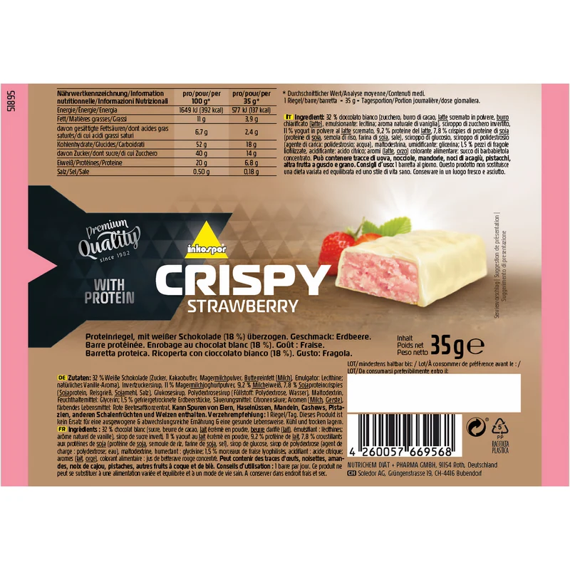 Inko Active Crispy Riegel Box 24x 35g Riegel