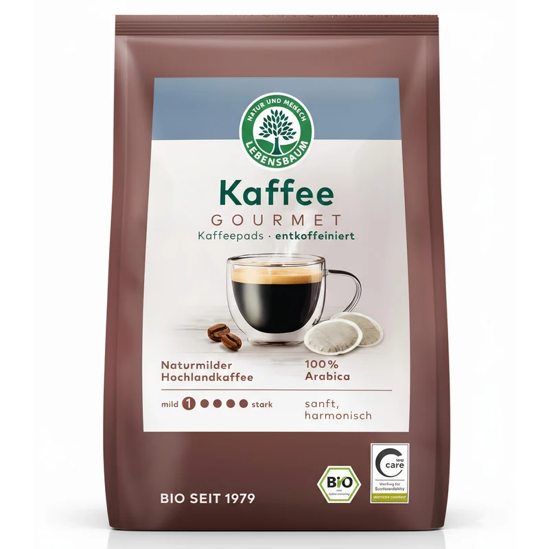 Lebensbaum Bio Kaffee Gourmet, entkoffeiniert 126g