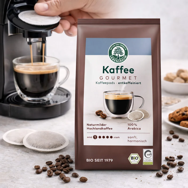 Lebensbaum Bio Kaffee Gourmet, entkoffeiniert 126g