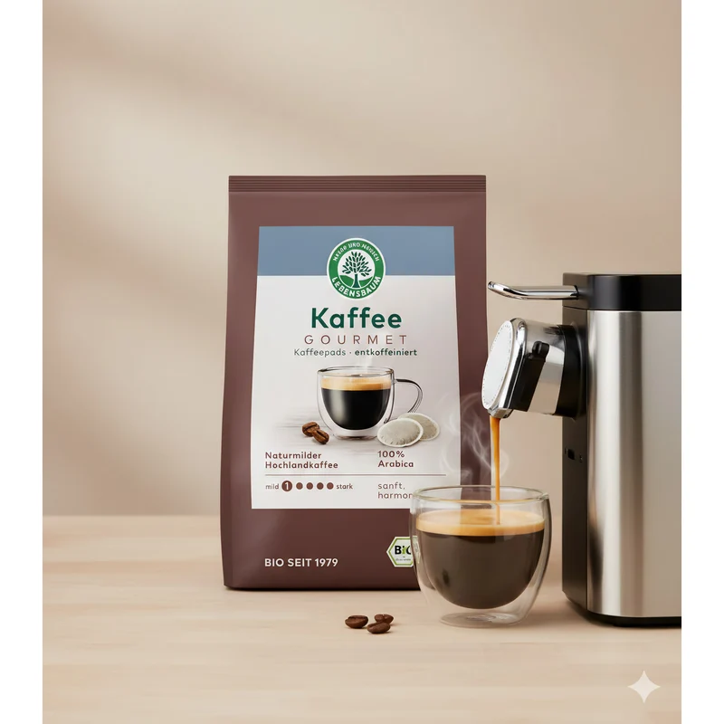 Lebensbaum Bio Kaffee Gourmet, entkoffeiniert 126g