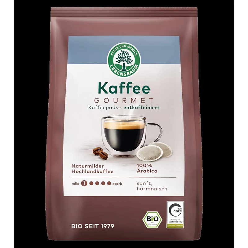 Lebensbaum Bio Kaffee Gourmet, entkoffeiniert 126g