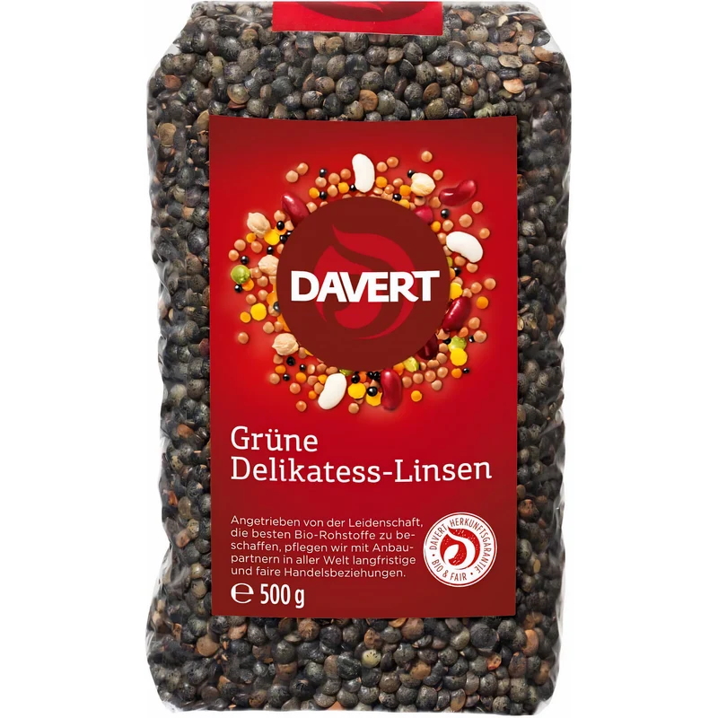 Davert Bio Grüne Delikatess Linsen - 500g