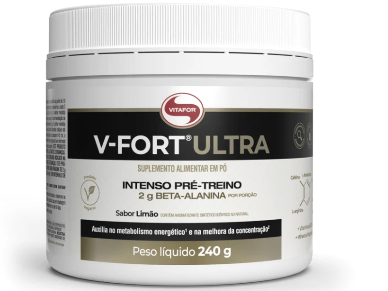 PRÉ-TREINO V FORT ULTRA (C/ CAFEINA) 240G - VITAFOR