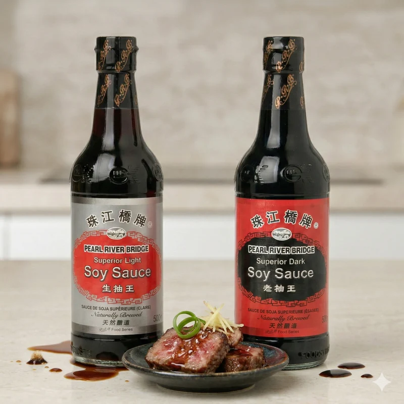 Pearl River Bridge Doppelpack: Sojasauce Hell + Dunkel Mix (2x500ml)