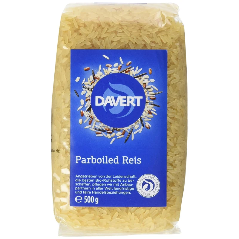 Davert Bio Parboiled Reis - Langkorn weiß - 4x500g