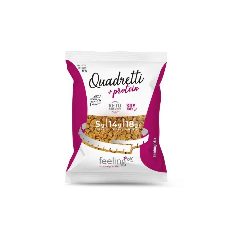 Protein Bisquit Quadrelli Optimize (30% Protein) 50g Beutel von Feeling OK
