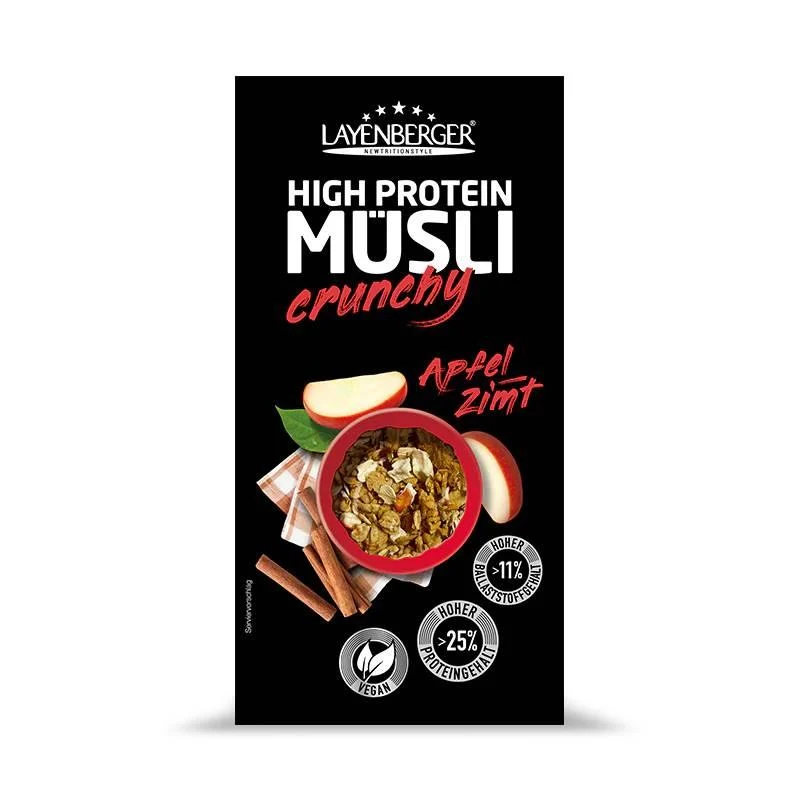 High Protein Crunchy Müsli 375g Karton von Layenberger