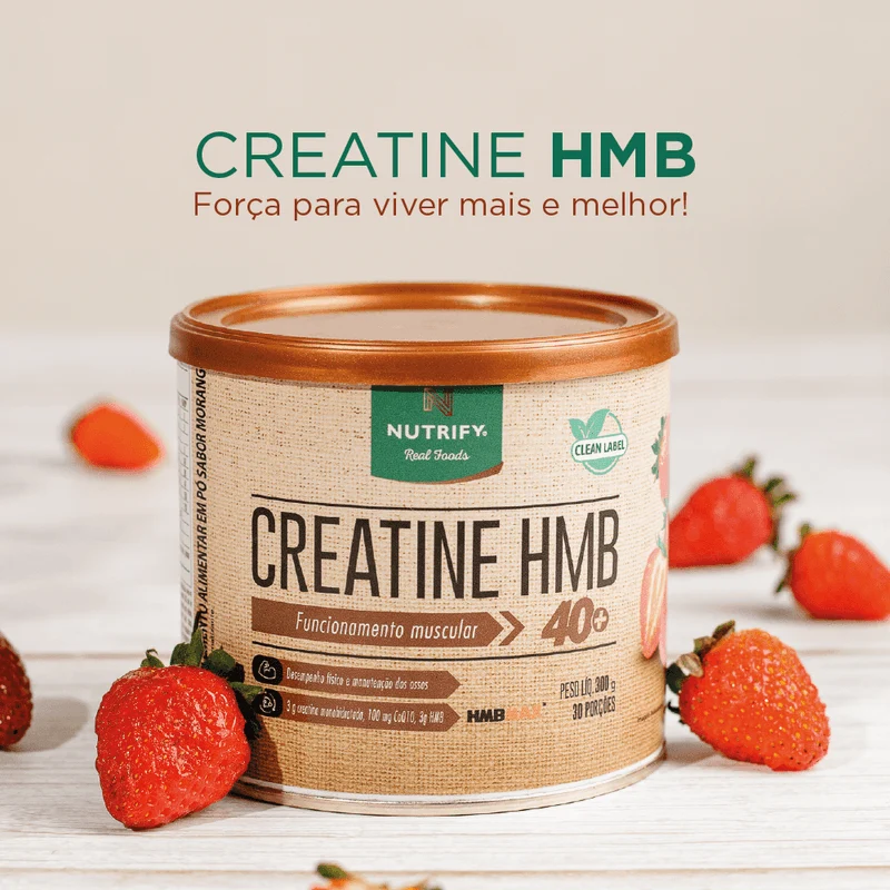 CREATINA HMB MORANGO 300G - NUTRIFY
