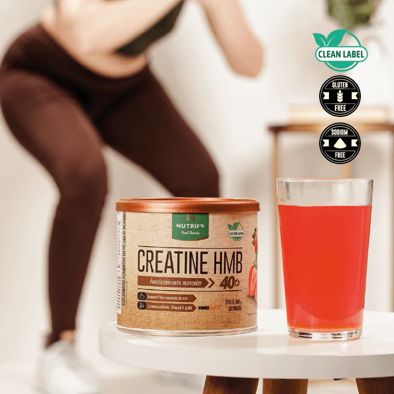 CREATINA HMB MORANGO 300G - NUTRIFY