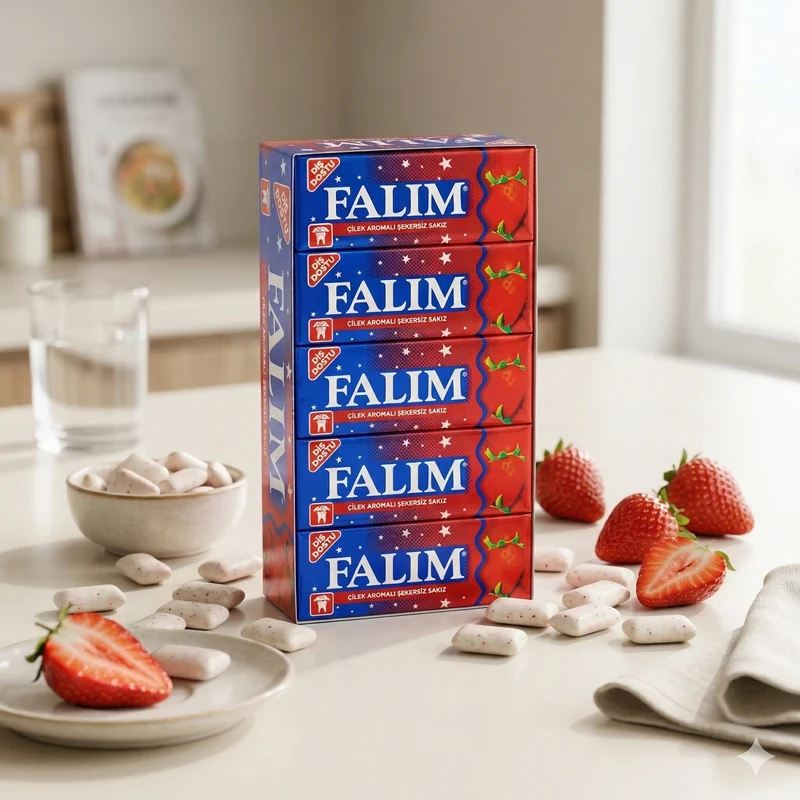 Falim Kaugummi mit Erdbeeraroma (20x 5Stück)