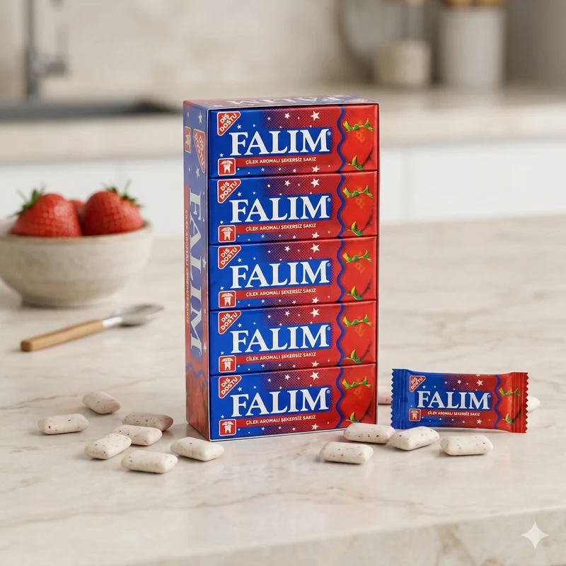 Falim Kaugummi mit Erdbeeraroma (20x 5Stück)