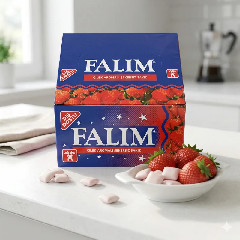 Falim Kaugummi mit Erdbeeraroma (100 Stück)