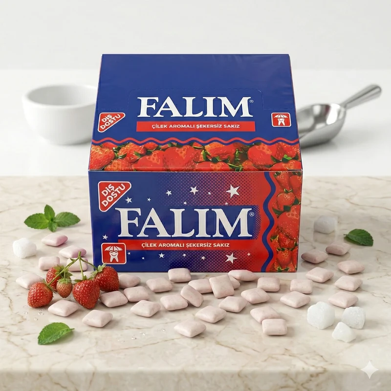 Falim Kaugummi mit Erdbeeraroma (100 Stück)