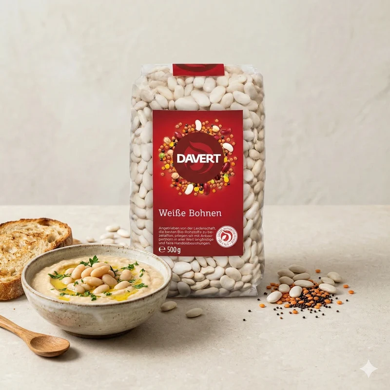 Davert Bio Weiße Bohnen - 500g