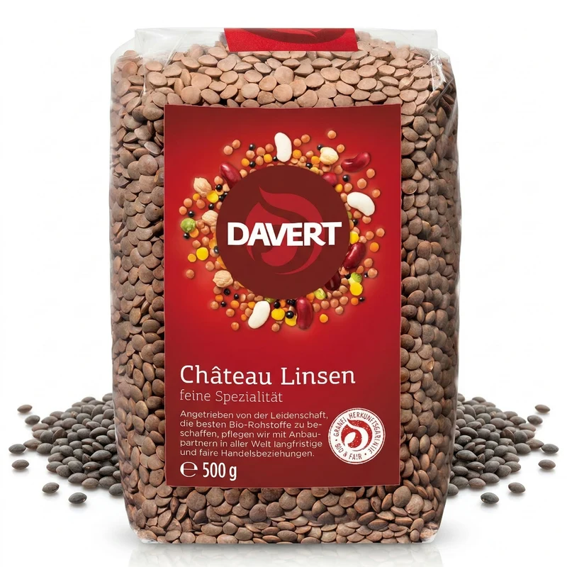 Davert Bio Braune Tellerlinsen - 500g
