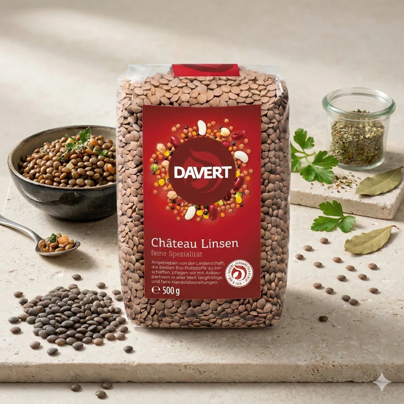 Davert Bio Braune Tellerlinsen - 500g