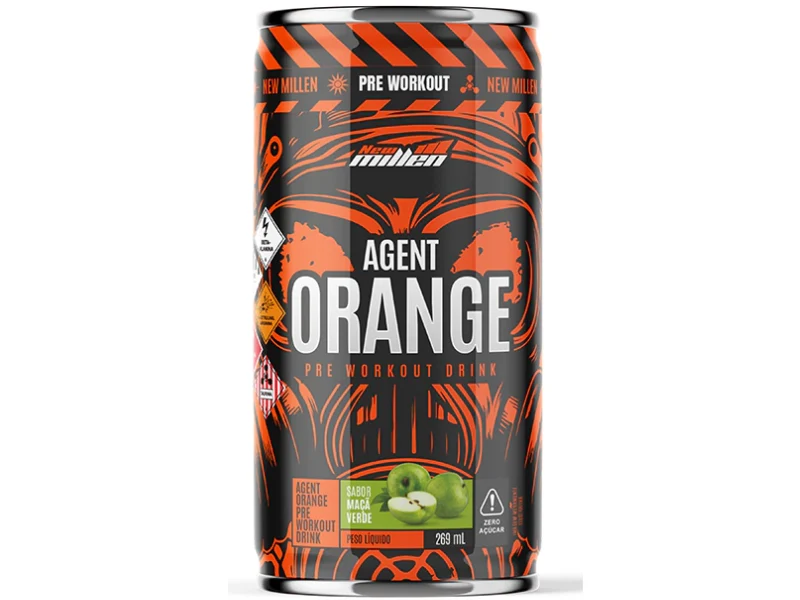 PRE TREINO AGENT ORANGE ENERGY 269ML - NEW MILLEN