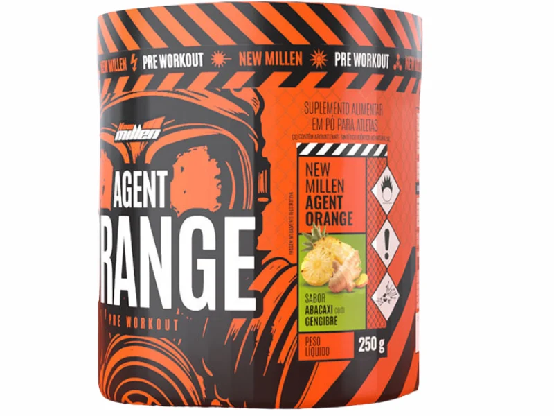 PRE TREINO AGENT ORANGE C/ CAFEINA 250G - NEW MILLEN